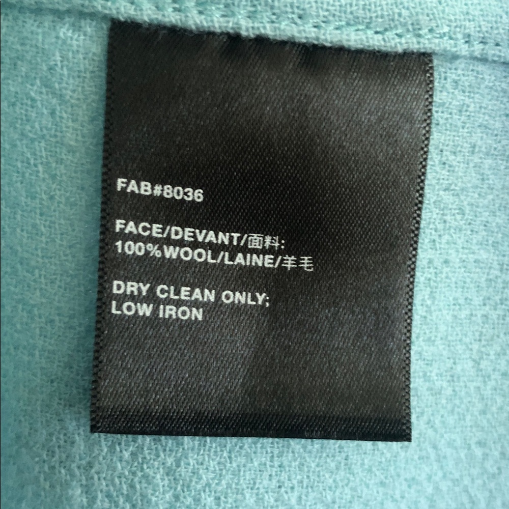 Lafayette 148 NY Tiffany Blue Lightweight Wool Duster Blazer Sz M, excellent - Picture 12 of 12